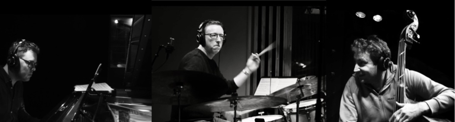 Nicolai Majland Trio in the studio